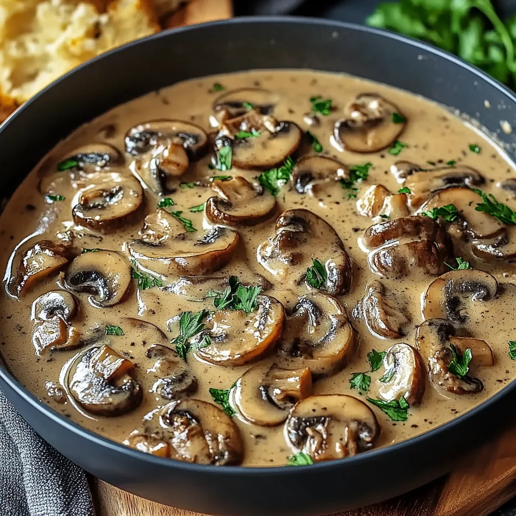 Cchicken hampignons in cremiger Soße | Rezept