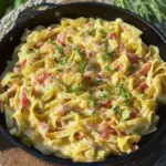 Flammkuchen Pasta / Einfaches Rezept