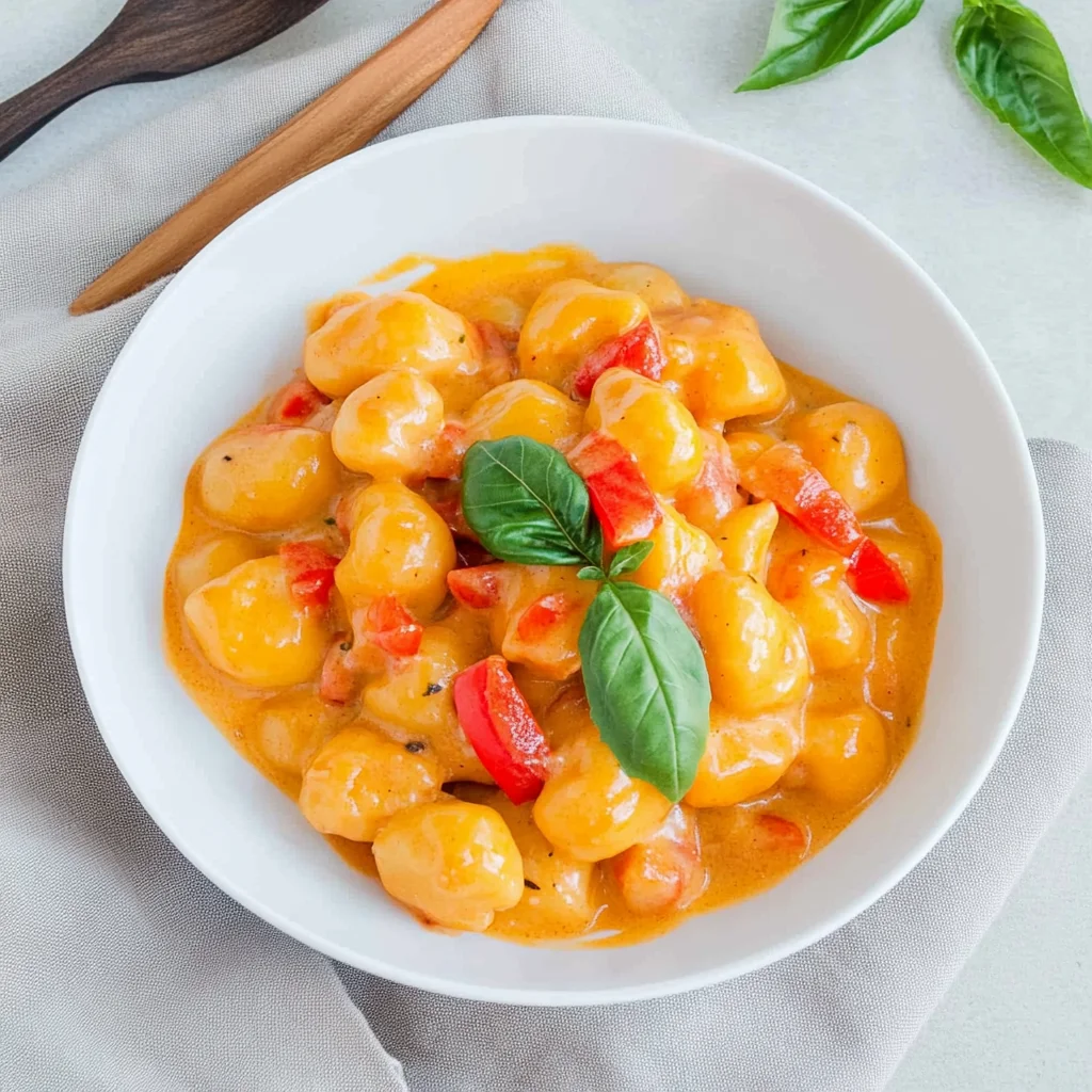 Gnocchi Rezept mit Paprika-Frischkäse-Soße