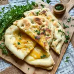 Käse Knoblauch Flatbread