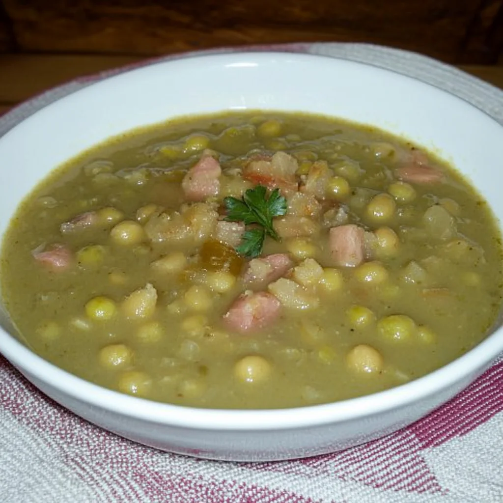 Klassische Erbsensuppe