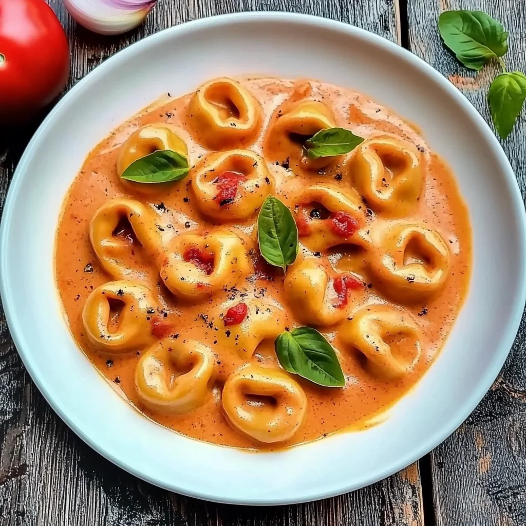Tortellini mit Sahnesoße (Tomaten Variante)