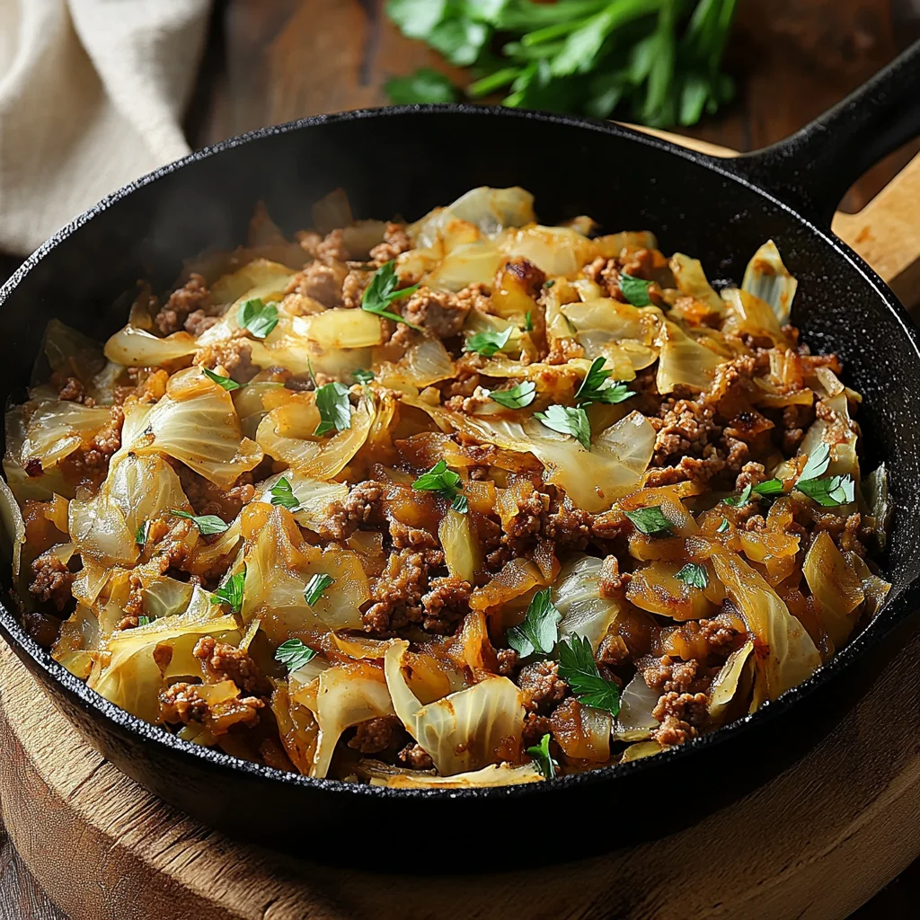 Weißkohl-Hackfleisch-Pfanne