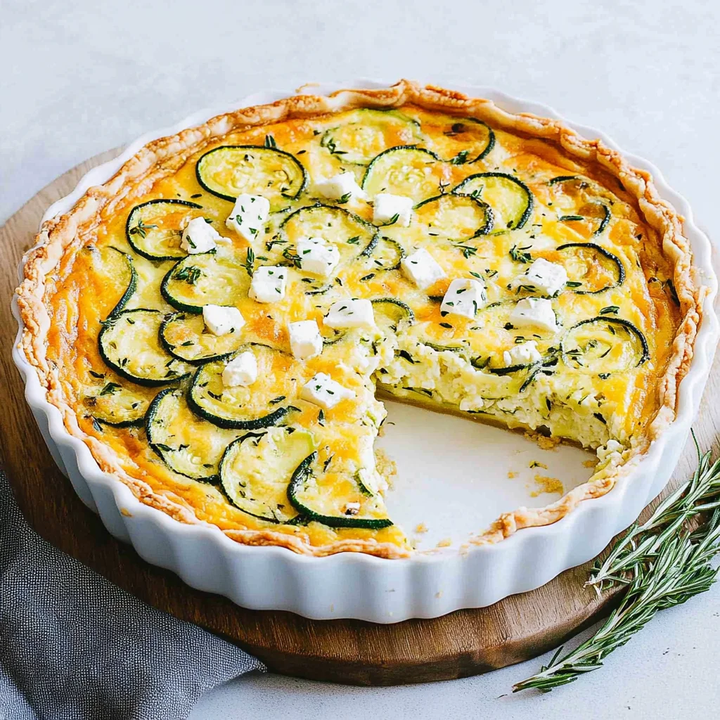 Zucchini-Quiche mit Feta